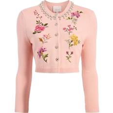 Pink - Women Cardigans Cinq A Sept Isolde Embroidered Cardigan - Soft Pink Multi