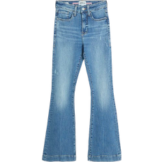 Elastane/Lycra/Spandex - Women Jeans River Island High Waisted Tummy Hold Flared Jeans - Blue