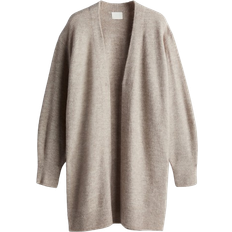 Elastane/Lycra/Spandex - Women Tops H&M Long Cardigan - Taupe Melange