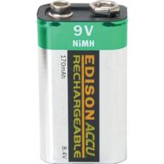 Rechargeable 9v Edison 9V NiMH Rechargeable 170mAh