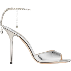 Jimmy Choo Saeda 100 Liquid Metal - Silver/Crystal