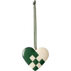 Maileg Braided Heart Dark Green Christmas Tree Ornament 5cm