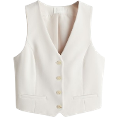 Elastane/Lycra/Spandex Vests H&M Suit Vest - Pale Beige