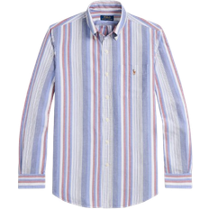 Polo Ralph Lauren Custom Fit Striped Oxford Shirt - Blue Red Multi