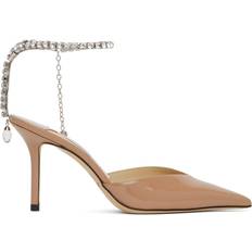 Jimmy Choo Saeda 85 Patent Leather - Ballet Pink/Crystal