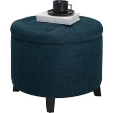 Convenience Concepts Designs4Comfort Blue Pouffe 17"