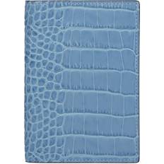 Blue Passport Covers Smythson Leather Mara Passport Cover - Nile Blue