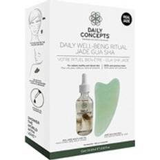 Daily Concepts Well-Being Ritual Jade Gua Sha Facial Tool + Iris Jade Multi-Use Oil 60 ml