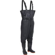 Abbigliamento da pesca vidaXL Wader con Stivali e Cintura Nero Taglia 46