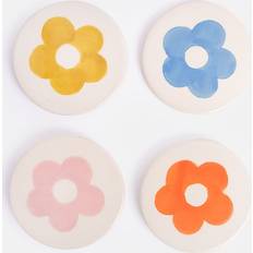 Ceramic Coasters Caroline Gardner Ceramic Floral Set of 4 Multi Coaster 4pcs