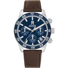 Tommy Hilfiger Brown Leather Strap Chronograph Watch