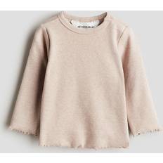 18-24M Stickade tröjor Barnkläder H&M Baby Rosa Ribbad tröja med lång ärm 86 12-18M