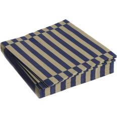 Bleu Serviettes en papier Hay Serviette Pattern Lunch Stripe 33x33 cm Lot de 20 Dark blue-dark sand pillar