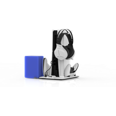 DLX Twin Charging Tower With Cooling Fans & Game Storage Stand