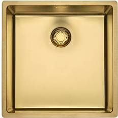 Gold Kitchen Sinks Reginox Spülbecken PVD Küchenspüle 40x40 cm Gold Flax R35139