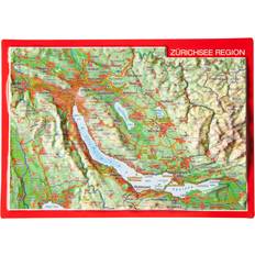 Glückwunschkarten & Einladungskarten Zürichsee Region Reliefpostkarte