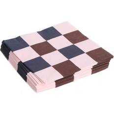 Black Plates, Cups & Cutlery Hay Pattern Napkins 16x16 cm Black 33x33 cm
