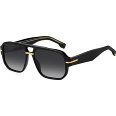 HUGO BOSS Men Sunglasses HUGO BOSS Rectangle Sunglasses - Ruthenium/Gray