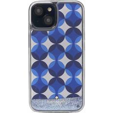 Kate Spade Patio Tile Liquid Glitter Iphone 14 BLUE *