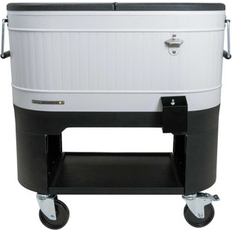 Black cooler with wheels Permasteel 120 Quart Patio Cooler