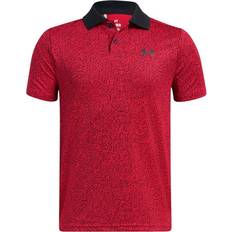 Boys Polo Shirts Under Armour Boys' Performance Printed Polo Red