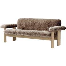 Fårskinn Soffor Audo Copenhagen Brasilia 2-sits Natural Oak Sahara Sheepskin Curly - Brun Soffa