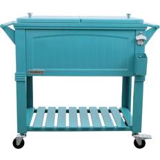 Permasteel 80-qt antique patio cooler for outside outdoor beverage cooler b. Teal 80 qt