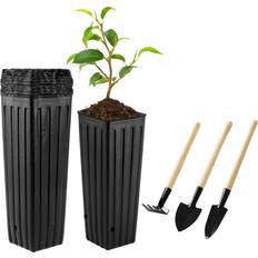 Pots, Plants & Cultivation Hzloyat 20 Pcs Plastic Deep Nursery Pots