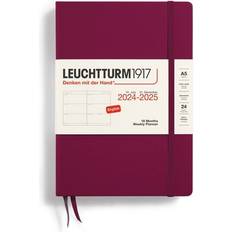 Leuchtturm1917 Kalendere Leuchtturm1917 Kalender 18M Weekly Planner Hard Cover A5 Port Red