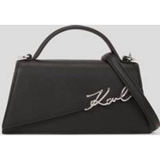 Karl Lagerfeld Schoudertassen Karl Lagerfeld K/signature Slim Crossbody Bag, Woman, Black/Nickel, Size: One size Black/nickel