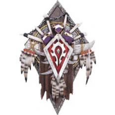 Kunstharz Einrichtungsdetails Nemesis Now World Of Warcraft Plaque Horde 30 cm Dekorationsfigur