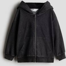 Elastane Hoodies Children's Clothing H&M Jungen Hoodiejacke aus Twill Schwarz 134/140 8-10Y