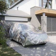 Autohoezen vidaXL Autohoes Voor SUV Met Gespriemen L Volledig Zilverkleurig