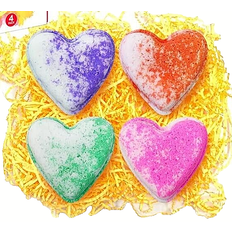 Bath Bombs Zimpli Kids 4 x Large Love Heart Gift Set