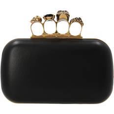 Black Clutches Alexander McQueen 'Skull Four Ring' Clutch