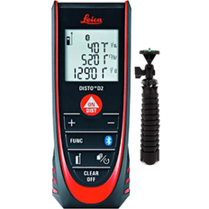 Leica Disto D2 Bluetooth Laser Distance Meter w/ 10-Inch Tripod - 4.6" x 1.7" x 1.0"