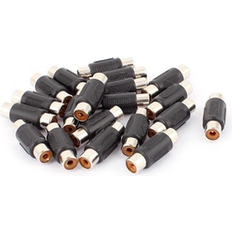 Cables Uxcell 20 Pcs Single RCA Phono Coupler Adapter