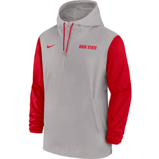 Jackets & Sweaters Ohio State Buckeyes Sideline Pre-Game Player Nike Men's College 1/2-Zip Hooded Jacket in Grey, 02EZ0A6XOH-T7H