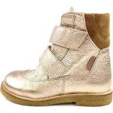 Angulus Støvler Børnesko Angulus Copper/Cognac Tex-Støvle Med Velcrolukning