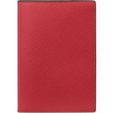 Red Passport Covers Smythson Leather Panama Cross-grain Cover - Multi