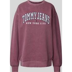 Sweatshirt - Violett Pullover Tommy Jeans Rundhals-Sweatshirt Varsity, Größe