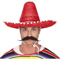 Fiestas Guirca Sombrero Färgad Röd
