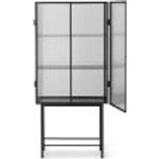 Shelves Glass Cabinets Ferm Living Haze Vitrine Black/Clear Glass Cabinet