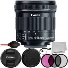 Canon EF-S 10-18mm F/4.5-5.6 IS STM + 6pc Accessory Bundle