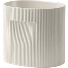 Pots, Plants & Cultivation Muuto Ridge Blumentopf H 24 cm Off-white Weiß