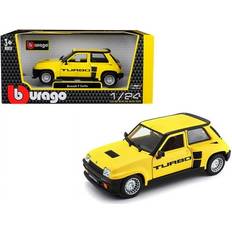 BBurago Model Kit BBurago Renault 5 Turbo Yellow with Black Accents 1/24 Diecast Model Car by Bburago