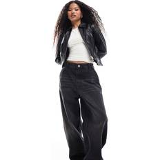Bershka Petite Skater Jeans - Black