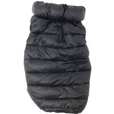 Pet Life Pursuit Quilted Ultra-Plush Thermal Dog Jacket, Black - Extra Large