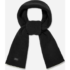 Fleece - Women Scarfs Ugg Women's Scalloped UGGFluff Scarf Black ONE SIZE