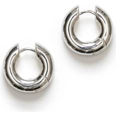 Anni Lu Sølv Hoop Øredobber Elegant Subtilt Touch Gray ONE